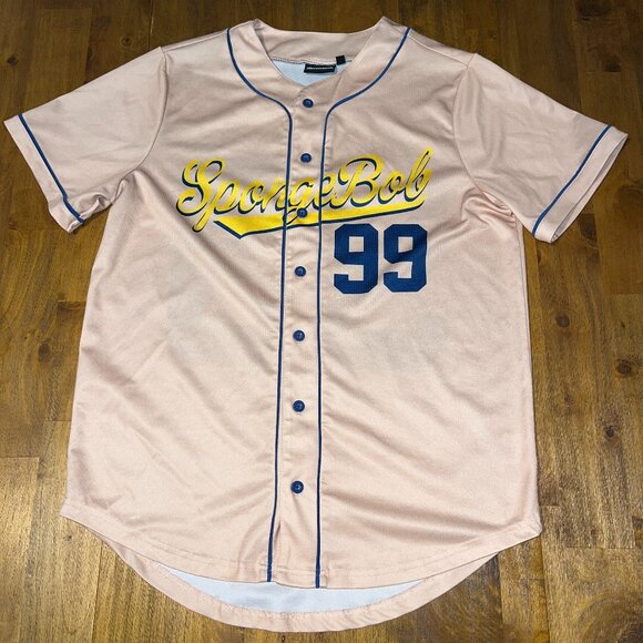 Nickelodeon Spongebob Squarepants baseball jersey medium *see desc! - Picture 1 of 9